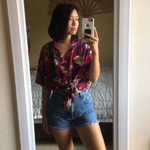 Oversized retro hawaiian shirt size medium/large